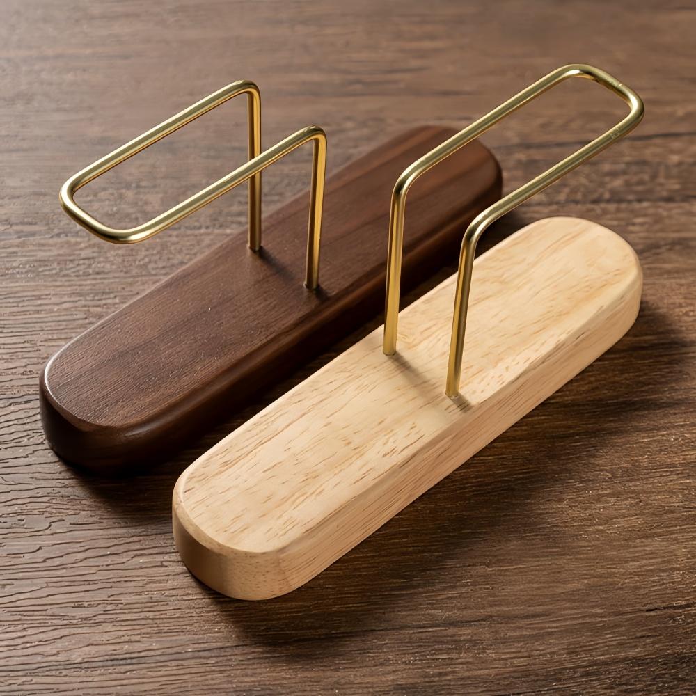 Подставка для хранения фильтровальной бумаги для кофе Основание из массива дерева Простая высококлассная настольная декорация Офис Дом Профессиональные кофейные аксессуары