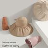 Wide Brim Bucket Hat Foldable Beach Cap Fashion Sun Visor Cap  for Woman