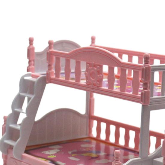 Игрушка для ролевых игр, забавная реалистичная пластиковая милая кукольная мебель для дома, двухъярусная кровать для девочек