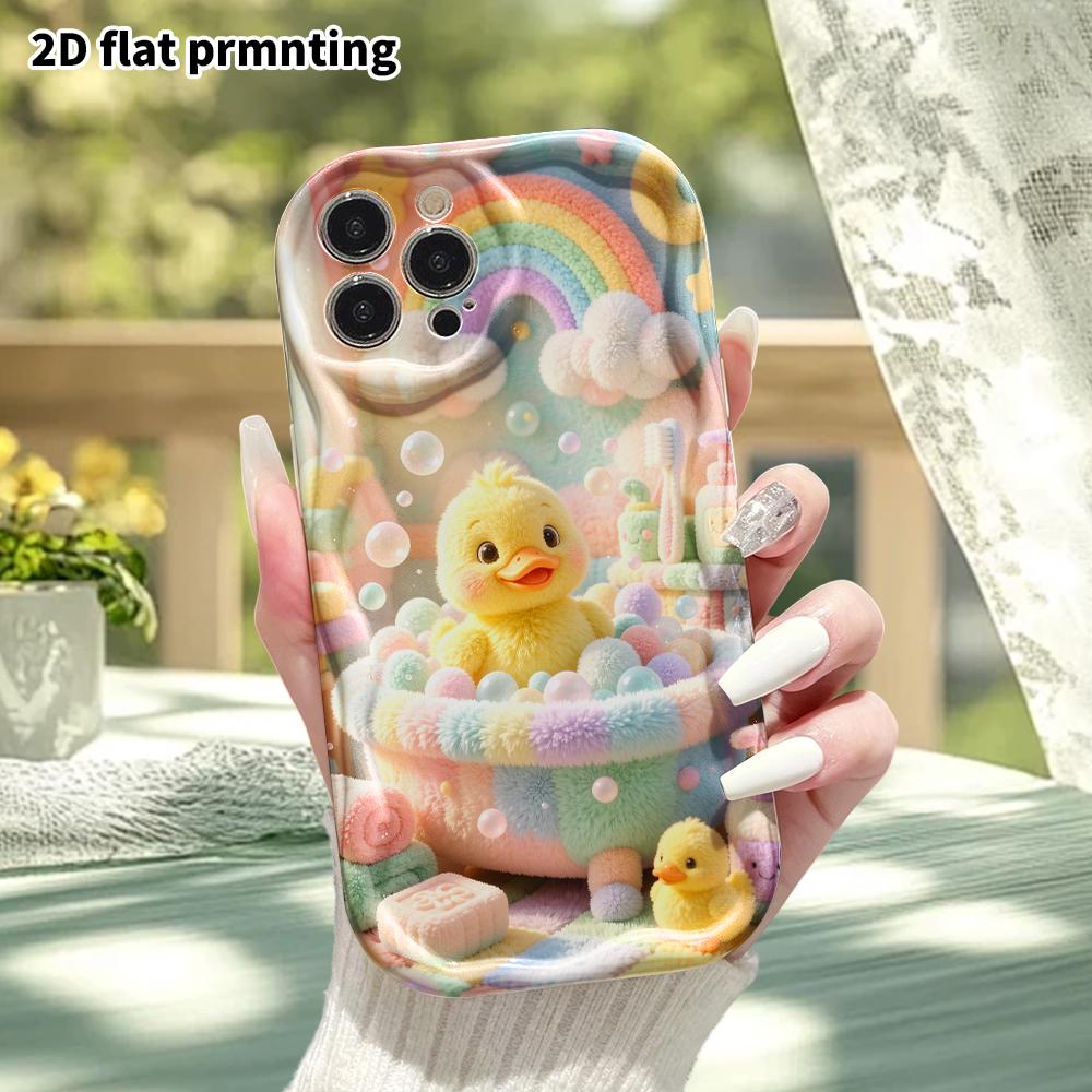 Phone Case: 2D flat, suitable for iPhone 18, 17, 16, 15, 14, 13, 12Pro protective case, bubble bath, perfect Christmas and Halloween holiday gift
