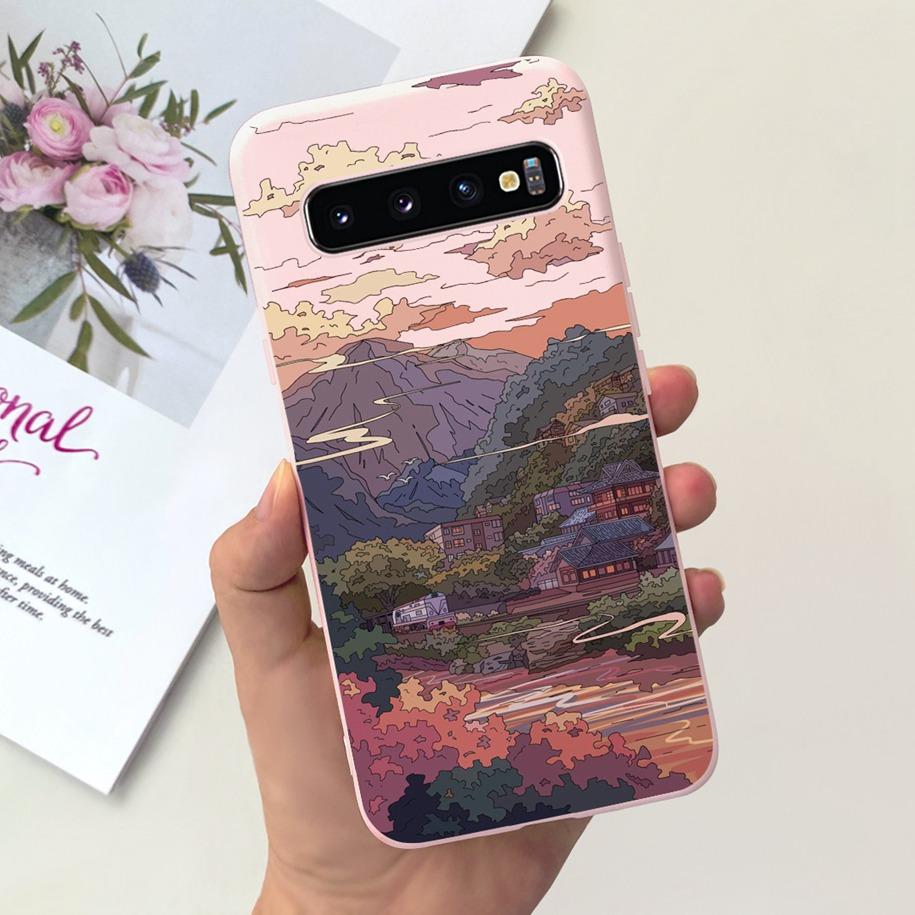 For Samsung S10 Plus SM-G975F Case Cute Dinosaur Duck Cartoon Soft Silicone Phone Cover For Samsung Galaxy S10 S10e G973F Bumper
