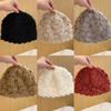 Handwoven Crochet Pullover Hat Retro Basin Hat Sweet Knitted Beanie Cap  Women