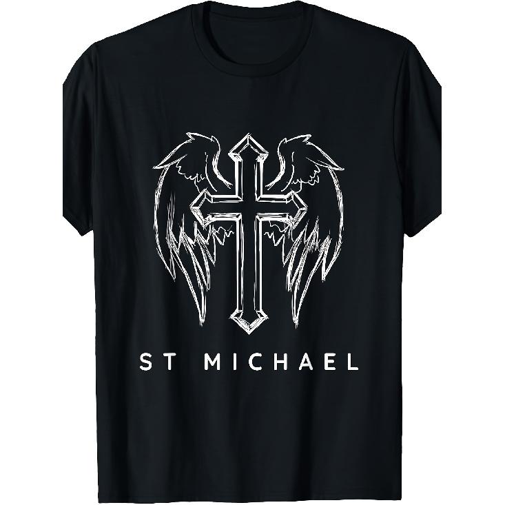Saint Michael the Archangel T-Shirt - Limited Edition Catholic Prayer Shirt with Iconic Icon Print, Round Neck Casual Religious Apparel Suitable for