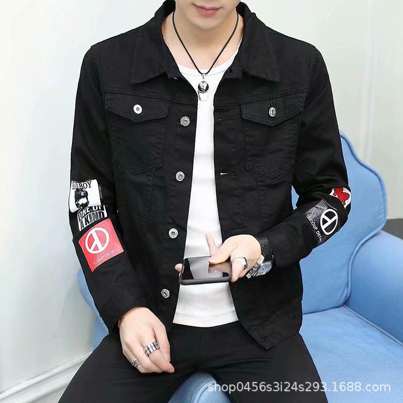 Молодежная джинсовая куртка в корейском стиле для учеников средних и старших классов - модное мужское пальто на весну и осень