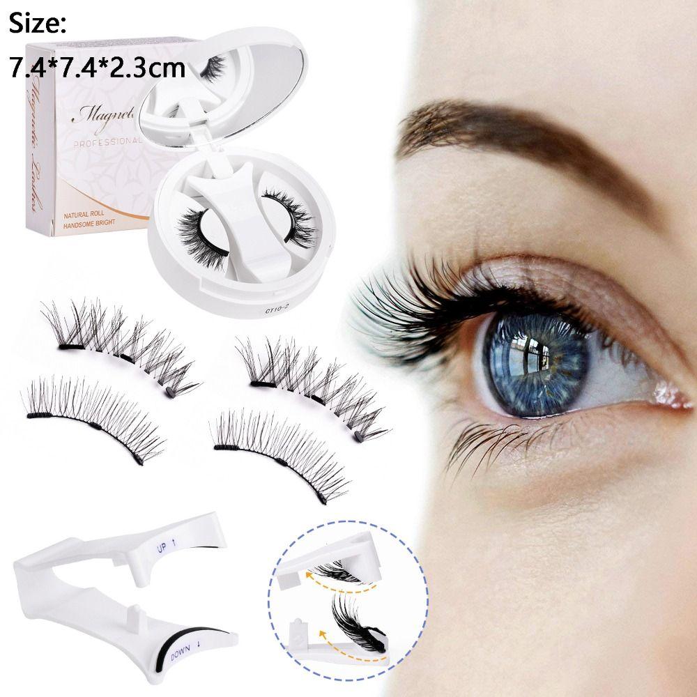 Repeatedly Magnetic Eyelashes with Applicator Magnetic False Eyelashes Women Girls