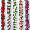 2.3m Rose Artificial Flower Vine for Wedding Garland White Pink Room Wedding Decoration Silk Artificial Rose Vine Han Home Decor