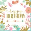 Одноразовые салфетки Boho Happy Birthday (Упаковка из 16 шт.)