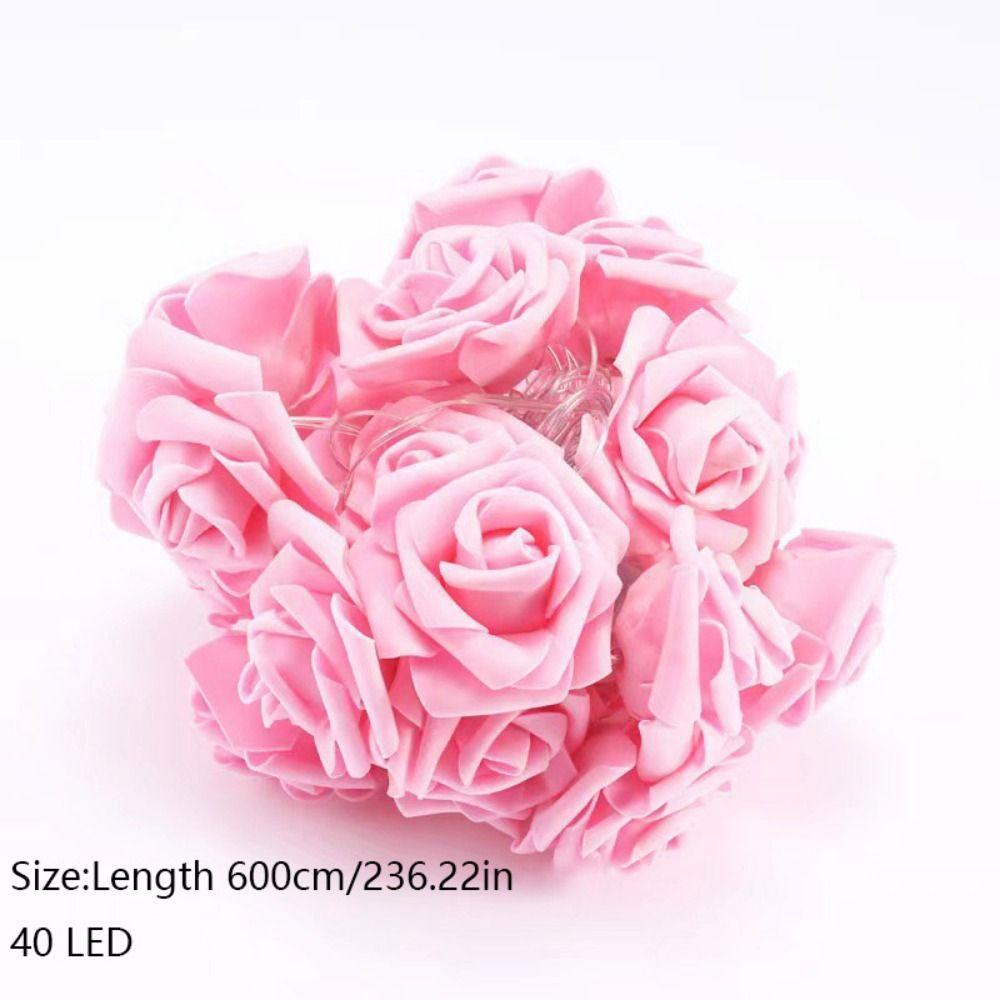 Искусственный цветок светодиодная роза цветок гирлянда атмосфера декоративная лампа для свадьбы