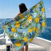 Lavender Leaf Pattern Beach Towel Ultra-fine Fiber Quick Drying Absorbent Beach Swimming Vacationvacation Essentials Gifts