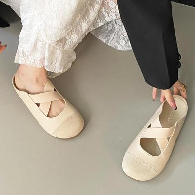 Модные женские тапочки пэчворк на платформе, эластичные туфли с перекрестными ремешками, женские плоские шлепанцы из искусственной замши и кожи, мюли, женские тапочки, сандалии