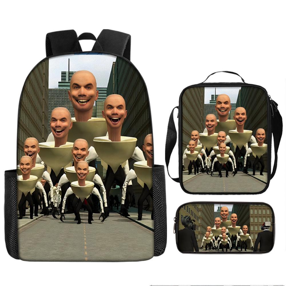 Туалетный человек пародия школьный рюкзак новый ученик рюкзак ранец пенал