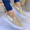 Flat Shoes 2025 New Summer Thick Soled Loafers Casual Sequined Single Shoes Women's Plus Size Women's Shoes