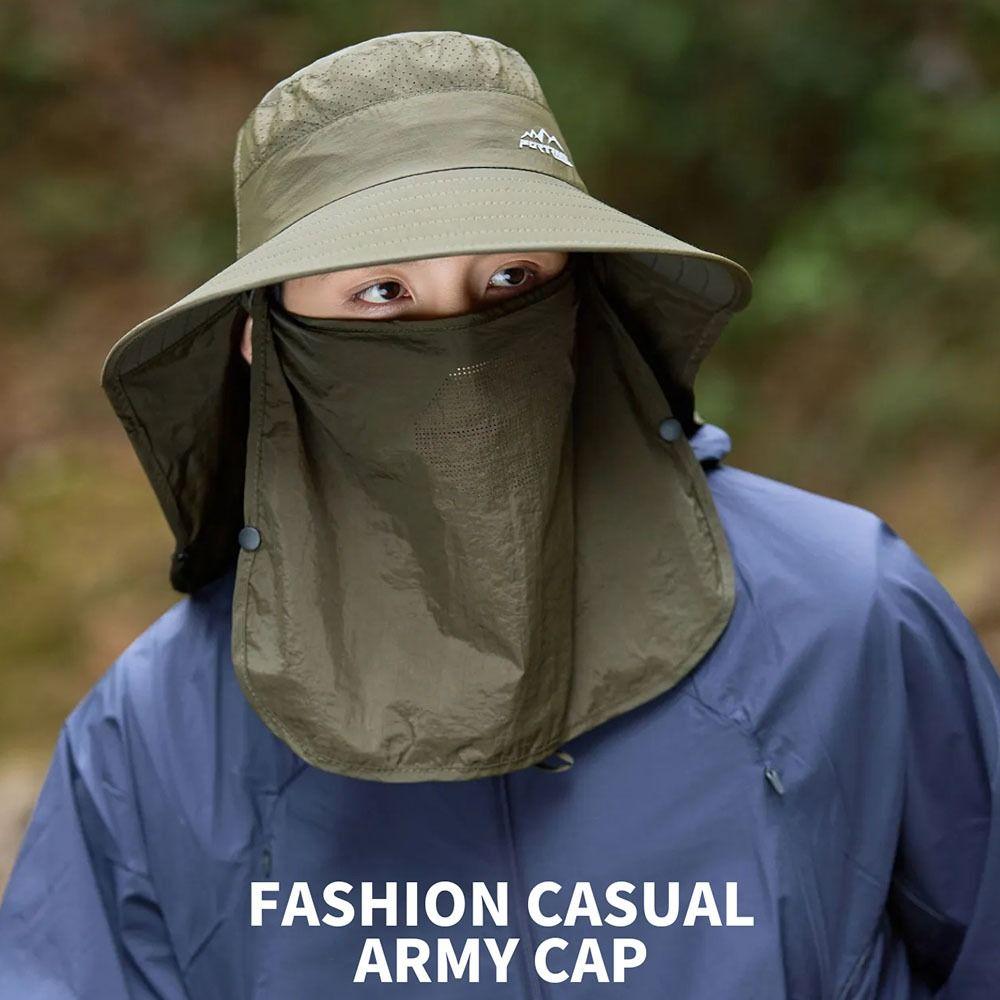 Quick Drying Fisherman's Hat Removable Face Mask Hat Fashion Male Sun Hats Unisex