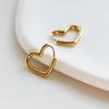 Титановые серьги-сердечки в корейском стиле: Шикарный, Универсальный, Одобренный Знаменитостями Дизайн.