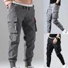 Male Hip Hop Joggers Pants Fashion Sweatpants Overalls Casual Men Cargo Pants Multi Pocket Drawstring Outdoor Man Sweatpants