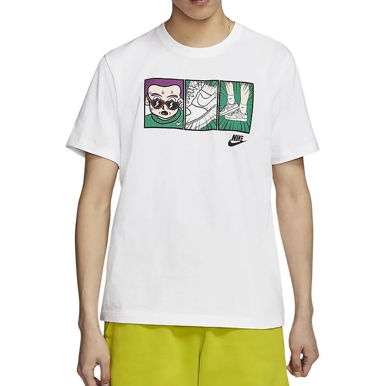 Nike T Shirts Men's Crew Neck Moderate Straight Fit CT6528-100