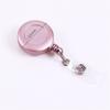 Gold Silver Retractable Badge Reel Name Tag Easy To Pull Buckle ID Card Holder  Office Accessories