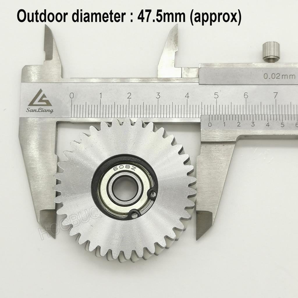 47.5x12mm Oblique Planetary Gear 35 Teeth Helical Gear With 8mm Bearings E-bike Nylon and Steel Gear For Electric Bike Hub Motor