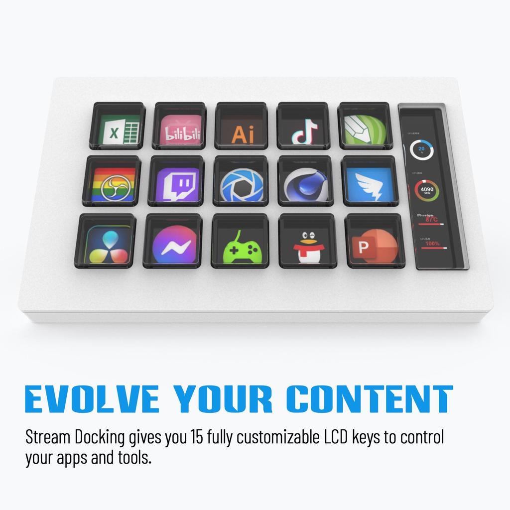 Визуализированный пользовательский Streamdeck: Настольная мини-клавиатура с горячими клавишами и макросами
