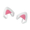 Kwmobile 2x Compatible Overear Headphone Cat Ear Headphones - Attachment Retrofit Silicone Width Up To 2.5-3.8cm WhiteDark Pink