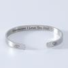 ЛЮБЛЮ ТЕБЯ ПАПА Письмо Женский Манжет Браслет из Нержавеющей Стали Ювелирный Аксессуар