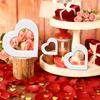 Valentines Day Love/XXOO/Heart Tabletop Centerpiece for Home Love Block Sign Freestanding Party Wedding Anniversary Decor