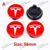 ahsgp6 56mm 4 Piece Wheel Tire Center Cap Logo for Tesla Original Hub Caps Model3 Model Y Model S X High Quality Auto Accessories