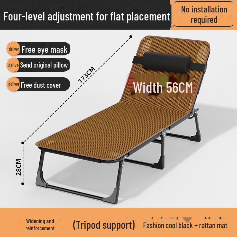 Портативная складная кровать-реклайнер для офиса, дома или пляжа — идеально подходит для сна и перерывов