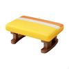 Foot Rest with Wooden Legs Rectangle Step Stool Padded Small Ottoman for Couch
