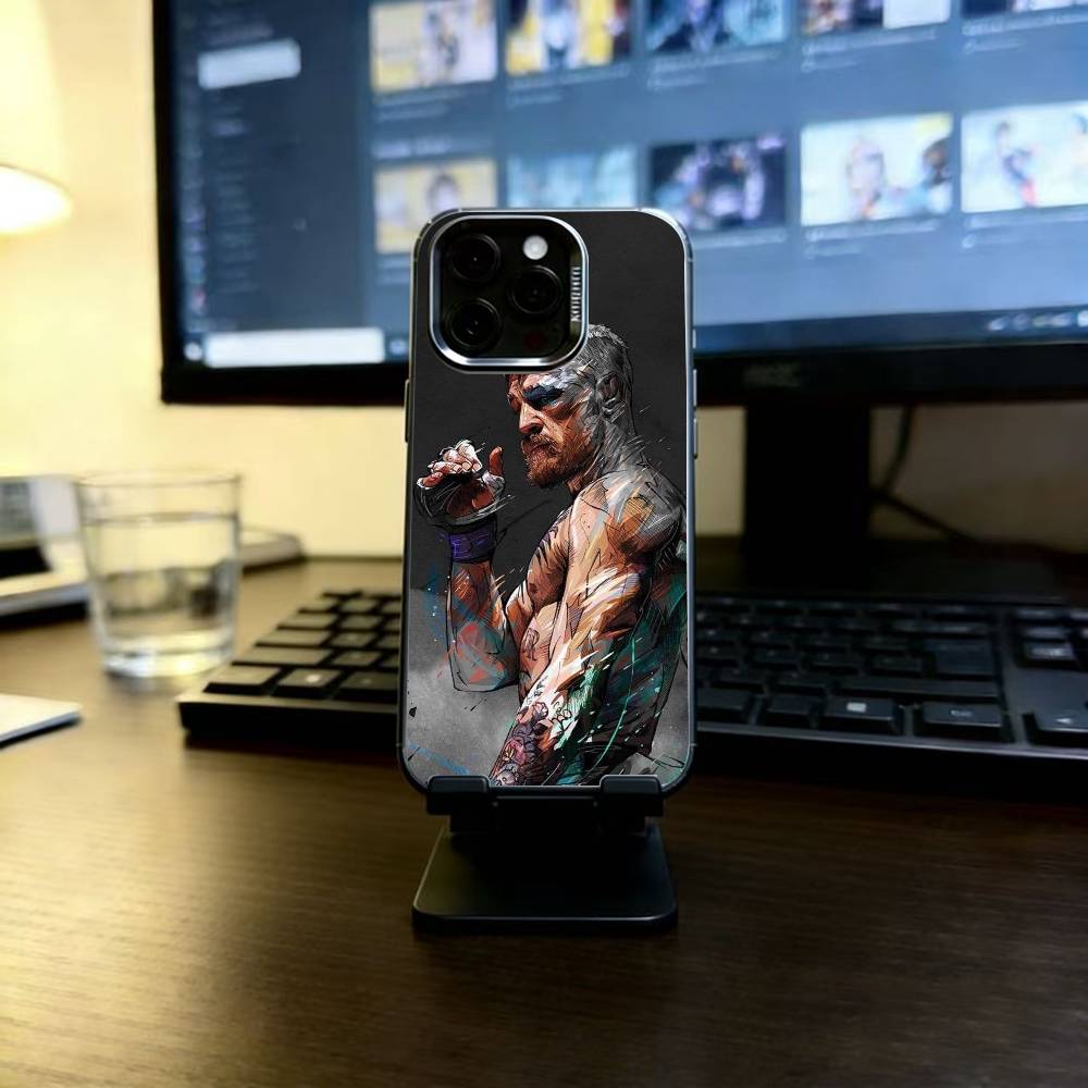 Боксерский Чехол для Телефона с Конором Макгрегором для iPhone 17,16,15,14,13,12,11 Plus,Pro Max,XS,Цветной Серебряный Покрытый Внутренний Чехол
