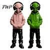 Современные гаджеты для домашнего офиса 3D-печатная фигурка инопланетянина с худи и наушниками, Модный настольный орнамент для интерьера в кибер-атмосфере, Статуэтка в стиле