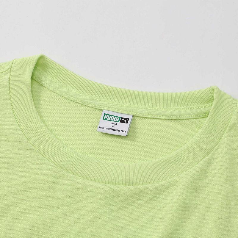 Puma Круглый вырез модная дышащая футболка с коротким рукавом Dopamine женские топы зеленый 628765-35