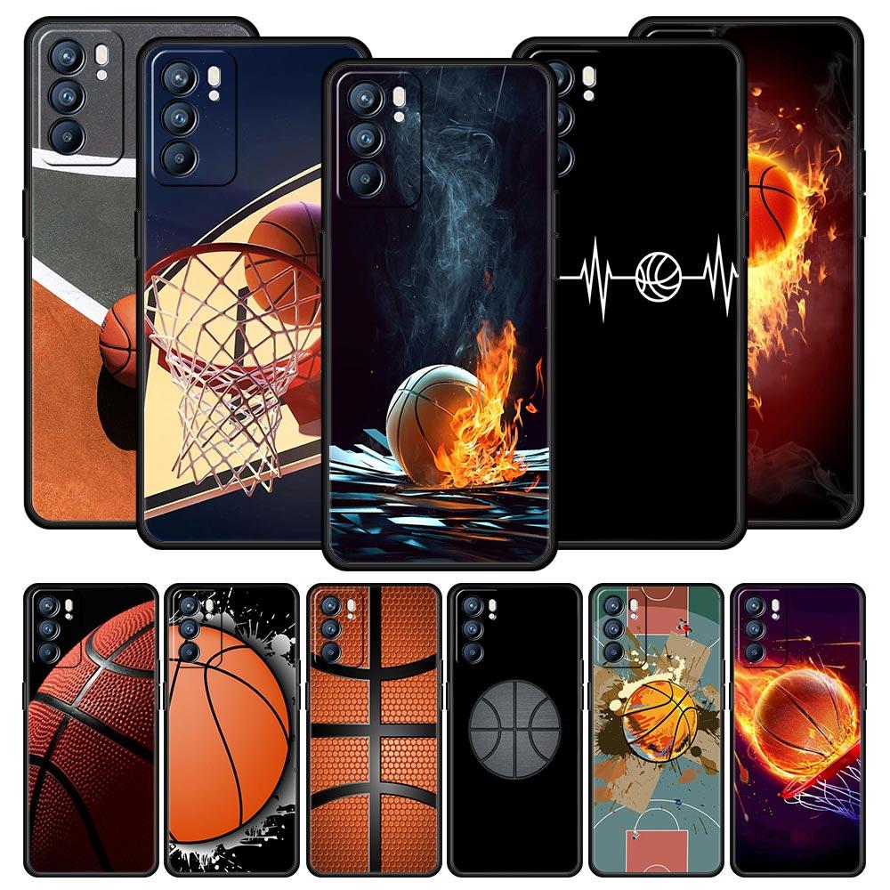 Basketball Basket Number Phone Case For OPPO Find X5 A54 A53 A52 A9 2020 A15 A95 A76 A74 A12 Reno7 SE Reno6 Pro Plus 5G Cover