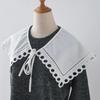 Накладной воротник с цветочной вышивкой для женщин, свитер, платье, рубашка, съемный воротник, шали, съемные банты, накидки на плечи, накидка