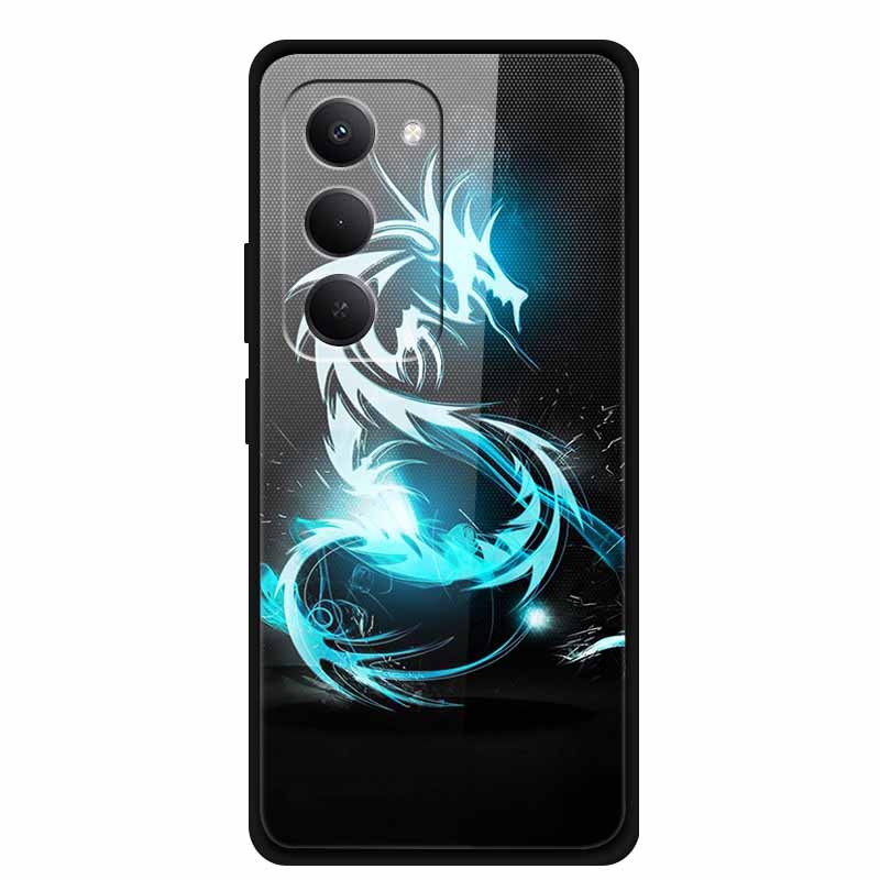 Tempered Glass Case For Xiaomi Redmi 15 4G Case Redmi15 Coque Hard Glass Back Cover For Redmi 15 5G Phone Case Soft TPU Bumper