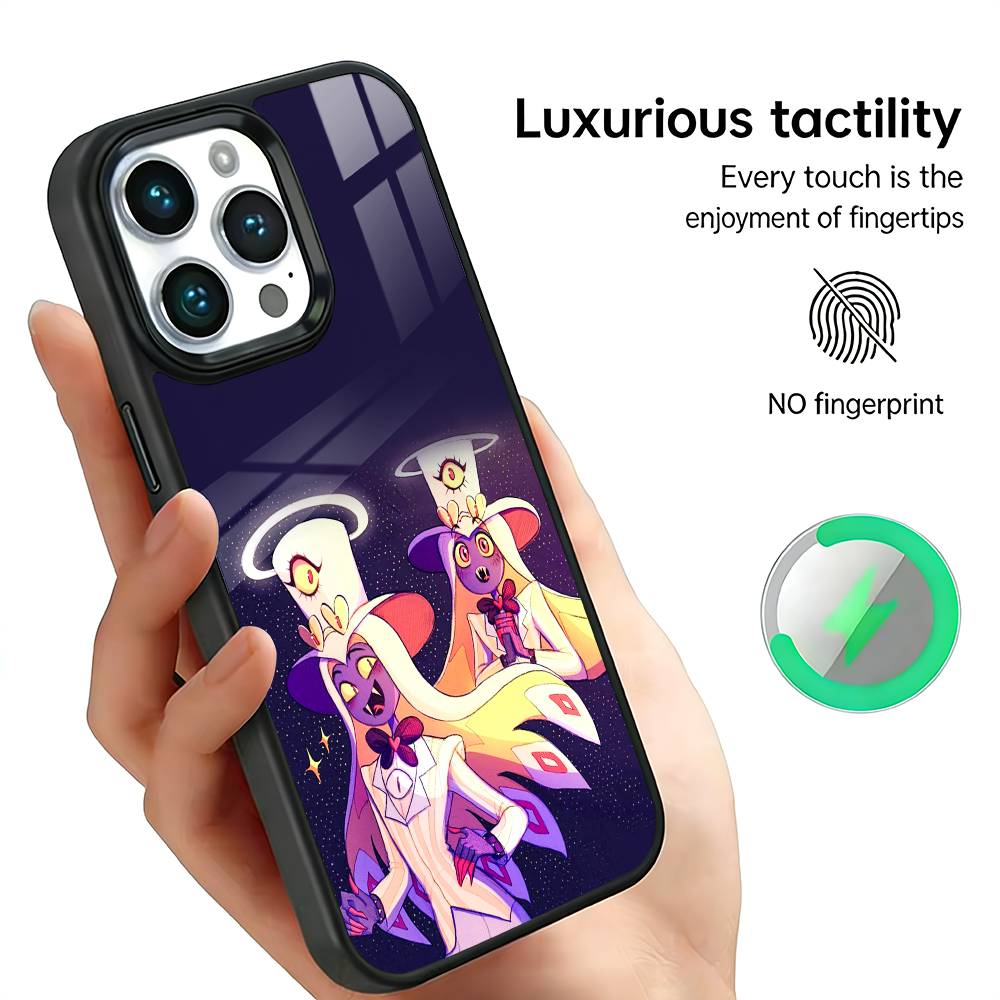 Чехол для телефона Sir Pentious H-Hazbin H-Hotel для iPhone17,16,15,14,13,12,11 Plus,Pro Max Для беспроводной зарядки Magsafe