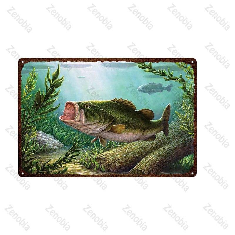 Винтажная жестяная табличка Gone Fish Планшетка Деревенский металлический настенный декор с собаками и рыбами для фермерского дома, пруда для рыбалки, бара, паба, домашнего декора