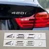 3D Значки с буквами для автомобиля Логотип 428i 420i Шильдик Задний значок на багажник Наклейки для BMW 4 серии 420i 428i F32 Задние обозначения Аксессуары
