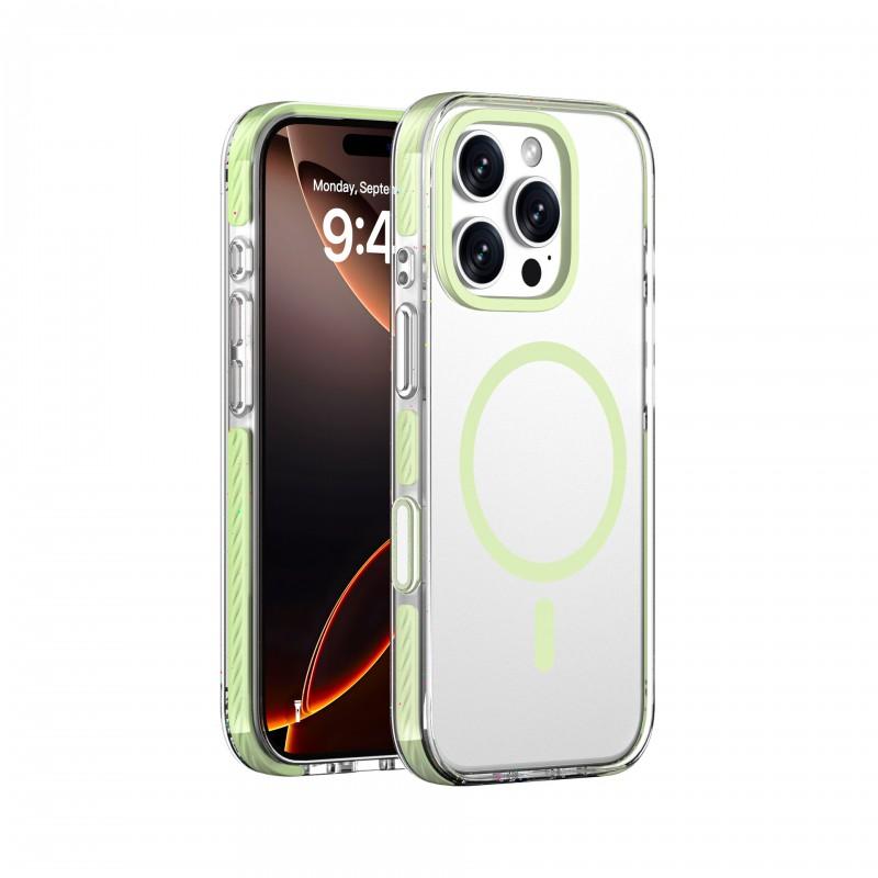 Magnetic Snap-On Case IPhone 16 Pro With Smart Touch Shutter Button Shockproof Heat-Dissipating PCTPU Cover