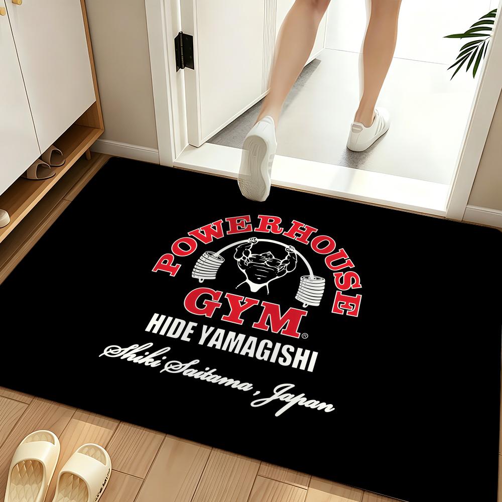 Fitness P-POWERHOUSE G-GYM Floor Mat Soft Flannel Entrance Door Mat Non Slip Absorbent Bathroom Bedroom Floor Rug