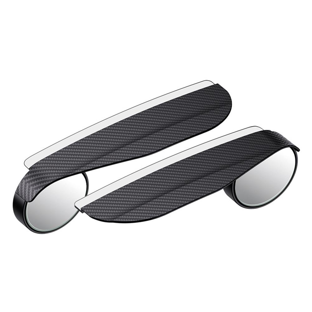 Автомобильное зеркало заднего вида Rain Eyebrow Mini Round Mirror Integrated Rain Visor Carbon Mirror Fiber Sun Cover Side Automob Accesso E4H7