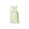 Breathable Round Neck Sleeveless Tank Top Women Tops Yellow Green Tie-Dye SC1249056A-PR61