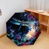 1 PC Automatic Folding Umbrella - Beautiful dragonfly Pattern, Portable & Foldable Design with 8 Ribs, Christmas Birthday Gifts