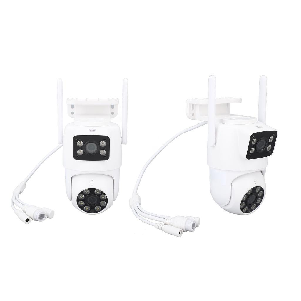 PTZ Security Camera WiFi Dual Lens 4MP Night Vision Motion Detection IP66 Waterproof Surveillance