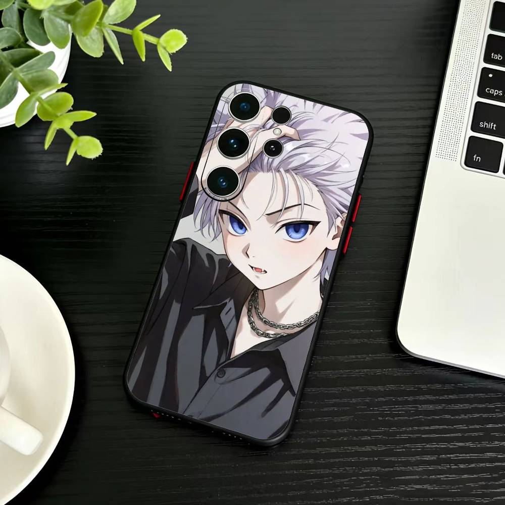 W-Киллуа Зольдик H-Охотник х Охотник Чехол для телефона для Samsung S26,S25,S24,S23,S22,S21,S20,Ultra,Plus,FE Черный Мягкий чехол