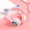 Складные Bluetooth-наушники с кошачьими ушками STN-28 и слотом для карты для девочек для игр