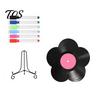 Creative Record Ornament Flower Vinyl Ornament, DIY Custom Board, with Shape Craft Display Stand Design, Personalized Birthday Anniversary Message