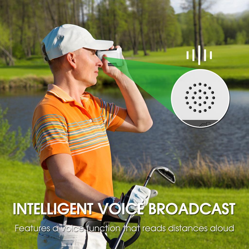 Дальномер для гольфа с сенсорным ЖК-экраном, 6-кратное увеличение, 600 м/800 м, USB-перезаряжаемый дальномер
