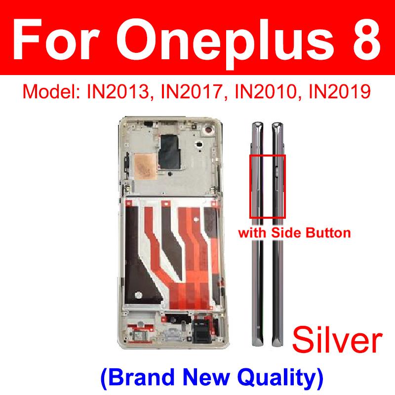 Для OnePlus Oneplus 1+ 8 8T 8 Pro 8Pro Средняя рамка корпуса Средняя рамка корпуса с боковыми кнопками Замена