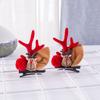 2Pcs Hair Accessories Christmas Hair Clips Kawaii Cartoon Barrettes Hair Pin Elk Ear Hairpin  Party